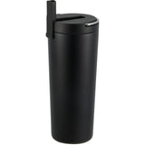 Thor Copper Insulated Tumbler 24oz Flip Straw Lid — Black (BK) — blank front view — 11