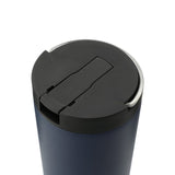 Thor Copper Insulated Tumbler 24oz Flip Straw Lid — Navy (NY) — blank product view — 4