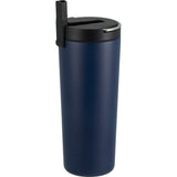 Thor Copper Insulated Tumbler 24oz Flip Straw Lid — Navy (NY) — blank front view — 3