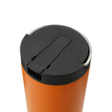 Thor Copper Insulated Tumbler 24oz Flip Straw Lid — Orange (OR) — blank left angle — 48