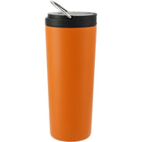 Thor Copper Insulated Tumbler 24oz Flip Straw Lid — Orange (OR) — blank back view — 46