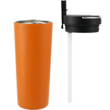 Thor Copper Insulated Tumbler 24oz Flip Straw Lid — Orange (OR) — blank front view — 45
