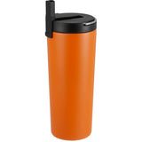 Thor Copper Insulated Tumbler 24oz Flip Straw Lid — Orange (OR) — blank front view — 43