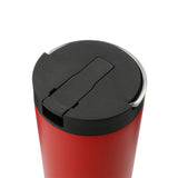 Thor Copper Insulated Tumbler 24oz Flip Straw Lid — Red (RD) — blank left angle — 40