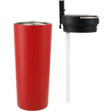 Thor Copper Insulated Tumbler 24oz Flip Straw Lid — Red (RD) — blank front view — 37