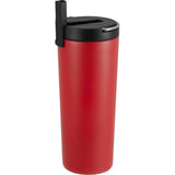 Thor Copper Insulated Tumbler 24oz Flip Straw Lid — Red (RD) — blank front view — 35