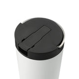 Thor Copper Insulated Tumbler 24oz Flip Straw Lid — White (WH) — blank left angle — 24