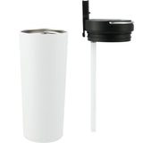 Thor Copper Insulated Tumbler 24oz Flip Straw Lid — White (WH) — blank front view — 21
