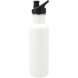 Klean Kanteen Eco Classic 27oz - Sport Cap — White (WH) — blank back view — 8