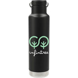 Klean Kanteen Eco Insulated Classic 20oz - Loop Cap — Black (BK) — decorated product view — 10