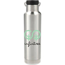 Klean Kanteen Eco Insulated Classic 20oz - Loop Cap — Silver (SL) — decorated front view