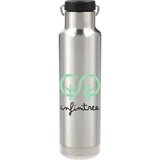 Klean Kanteen Eco Insulated Classic 20oz - Loop Cap — Silver (SL) — decorated front view — 6