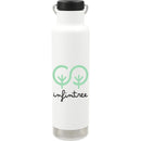 Klean Kanteen Eco Insulated Classic 20oz - Loop Cap — White (WH) — decorated front view