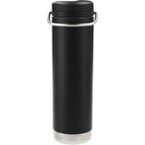 Klean Kanteen Eco TKWide 20oz - Twist Cap — Black (BK) — blank front view — 14