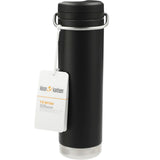 Klean Kanteen Eco TKWide 20oz - Twist Cap — Black (BK) — blank front view — 13