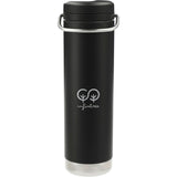 Klean Kanteen Eco TKWide 20oz - Twist Cap — Black (BK) — decorated front view — 11