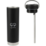 Klean Kanteen Eco TKWide 20oz - Twist Cap — Black (BK) — decorated front view — 10