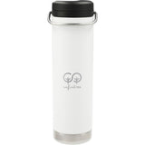 Klean Kanteen Eco TKWide 20oz - Twist Cap — White (WH) — decorated front view — 3