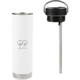 Klean Kanteen Eco TKWide 20oz - Twist Cap — White (WH) — decorated front view — 2