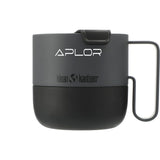 Klean Kanteen Eco Rise 14oz Mug — Asphalt (ASPT) — decorated front view — 2