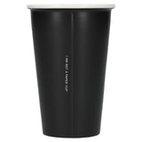 I'm not a paper cup ceramic tumbler 10oz — Black (BK) — blank back view — 9