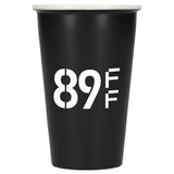 I'm not a paper cup ceramic tumbler 10oz — Black (BK) — decorated front view — 3