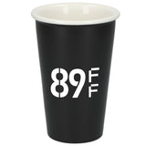 I'm not a paper cup ceramic tumbler 10oz — Black (BK) — decorated front view — 2