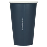 I'm not a paper cup ceramic tumbler 10oz — Navy (NY) — blank back view — 26