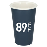 I'm not a paper cup ceramic tumbler 10oz — Navy (NY) — decorated front view — 20