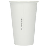 I'm not a paper cup ceramic tumbler 10oz — White (WH) — blank back view — 18