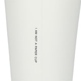 I'm not a paper cup ceramic tumbler 10oz — White (WH) — blank detail view — 16