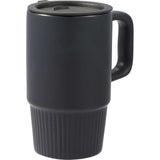Camden 13 oz Ceramic Mug with Lid — Black (BK) — blank right angle — 35