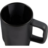 Camden 13 oz Ceramic Mug with Lid — Black (BK) — blank detail view — 32