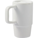 Camden 13 oz Ceramic Mug with Lid — White (WH) — blank right angle — 7