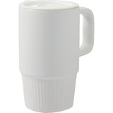 Camden 13 oz Ceramic Mug with Lid — White (WH) — blank right angle — 8