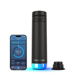 HidrateSpark PRO 2 – 21 oz Smart Bottle with Chug Lid — Black (BK) — blank detail view — 21