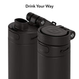 HidrateSpark PRO 2 – 21 oz Smart Bottle with Chug Lid — Black (BK) — blank detail view — 16