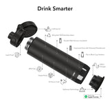 HidrateSpark PRO 2 – 21 oz Smart Bottle with Chug Lid — Black (BK) — blank detail view — 23