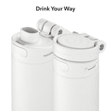 HidrateSpark PRO 2 – 21 oz Smart Bottle with Chug Lid — White (WH) — blank detail view — 9