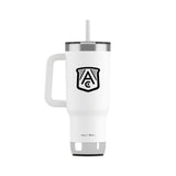 HidrateSpark PRO 2 – 30 oz Smart Tumbler — White (WH) — decorated front view — 2