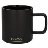 Field & Co Stoneware Mug 11oz — Black (BK) — blank back view — 7
