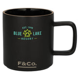 Field & Co Stoneware Mug 11oz — Black (BK) — decorated back view — 5