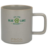 Field & Co Stoneware Mug 11oz — Gray (GY) — decorated back view — 2