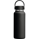 Hydro Flask® 13.5 oz Micro Hydro Mini Bottle with Removable FlexClip™ — Black (BK) — blank front view — 11