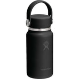Hydro Flask® 6.7 oz Micro Hydro Mini Bottle with Removable FlexClip™ — Black (BK) — blank product view — 25