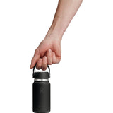 Hydro Flask® 6.7 oz Micro Hydro Mini Bottle with Removable FlexClip™ — Black (BK) — blank product view — 24