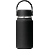 Hydro Flask® 6.7 oz Micro Hydro Mini Bottle with Removable FlexClip™ — Black (BK) — decorated front view — 20