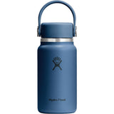 Hydro Flask® 6.7 oz Micro Hydro Mini Bottle with Removable FlexClip™ — Harbor Blue — blank back view — 17