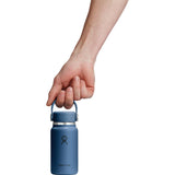 Hydro Flask® 6.7 oz Micro Hydro Mini Bottle with Removable FlexClip™ — Harbor Blue — blank back view — 16