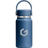 Hydro Flask® 6.7 oz Micro Hydro Mini Bottle with Removable FlexClip™ — Harbor Blue — decorated front view — 10
